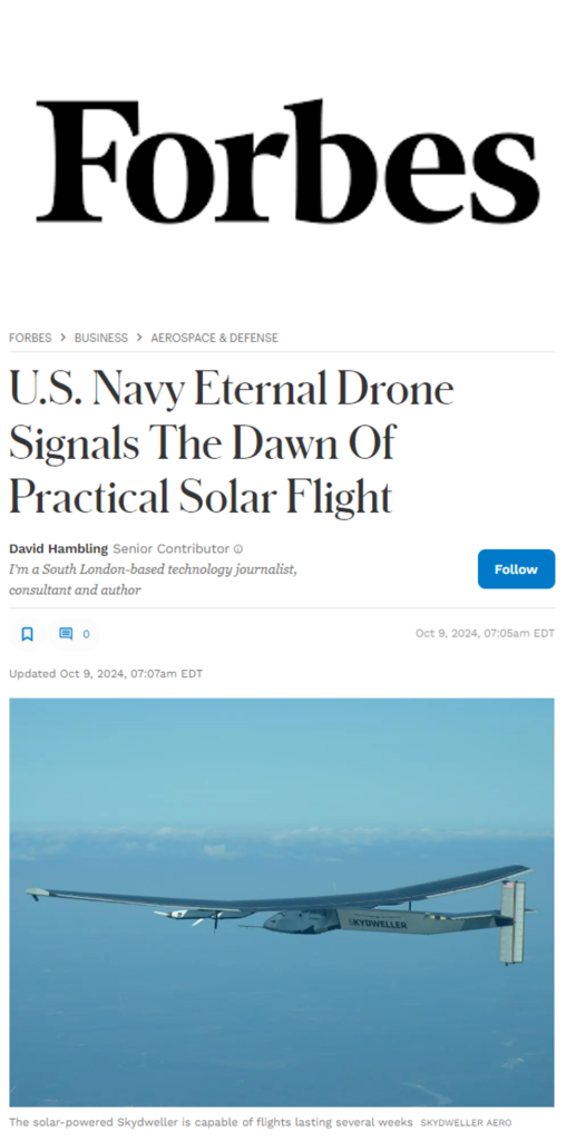 Skydweller, Solar-Powered Drone, U.S. Navy Drone, Test Flights, Long-Endurance Solar Aircraft, Skydweller Drone, Payload Capacity, Aeroelasticity in Drone Design, Solar Aviation Technology, Naval Air Warfare Center, Collaboration, Military, Solar Aircraft Innovations, Robust Drone Capabilities, Future of Solar-Powered Aviation, Skydweller Drone, Skydweller Aero, Flight Data Collection, Commercial Potential of Solar Aircraft, Skydweller vs. Competitors, Autonomous Maritime Patrol Aircraft, www.skydweller.aero, https://www.skydweller.aero, skydweller.aero